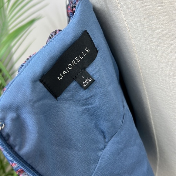 NWT REVOLVE Majorelle Dress Mini Blue Tapestry Wedding Evening Prom Small - Picture 7 of 9